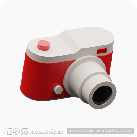 相机c4d 插图 模型 扁平化