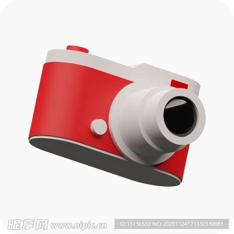 相机c4d 插图 模型 扁平化