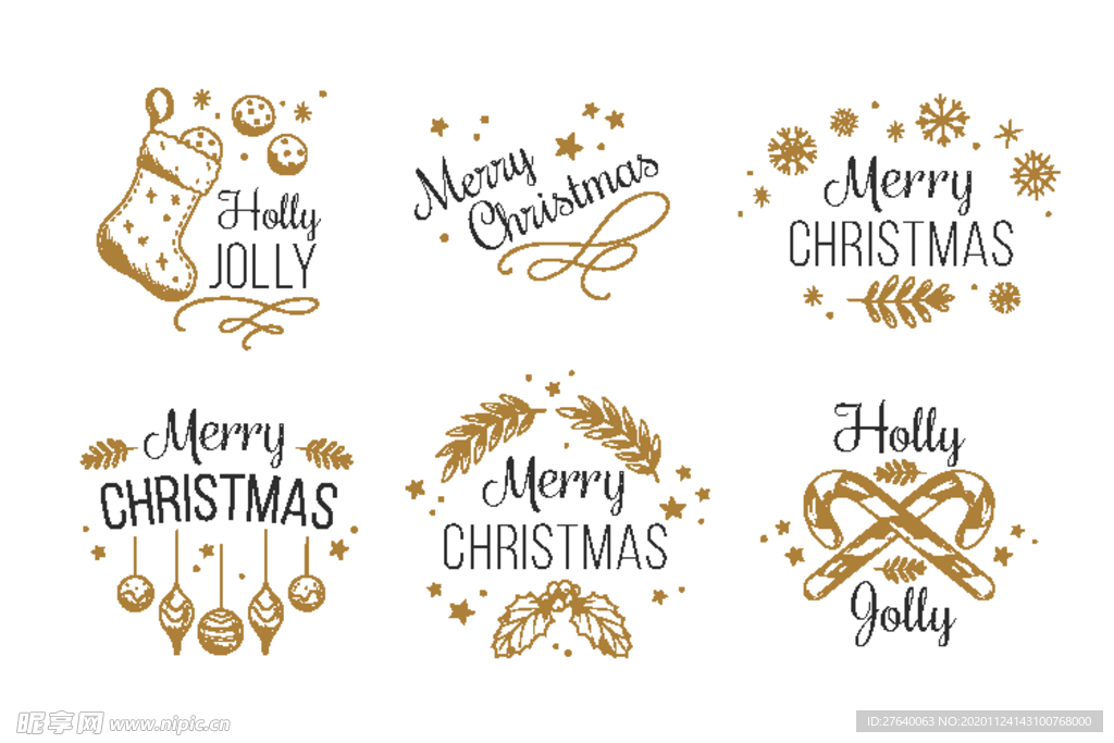 圣诞节字体特效图片