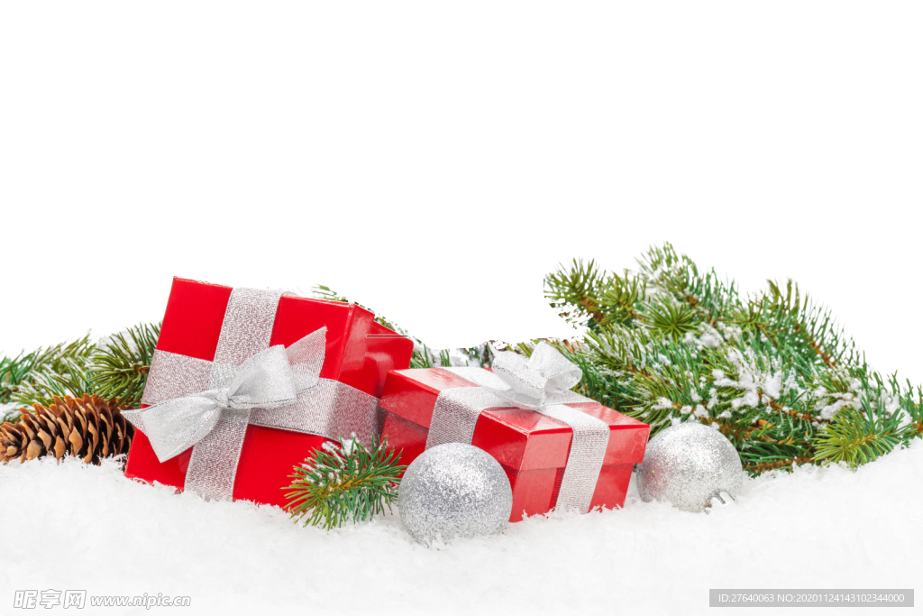 圣诞节礼物实拍素材图片