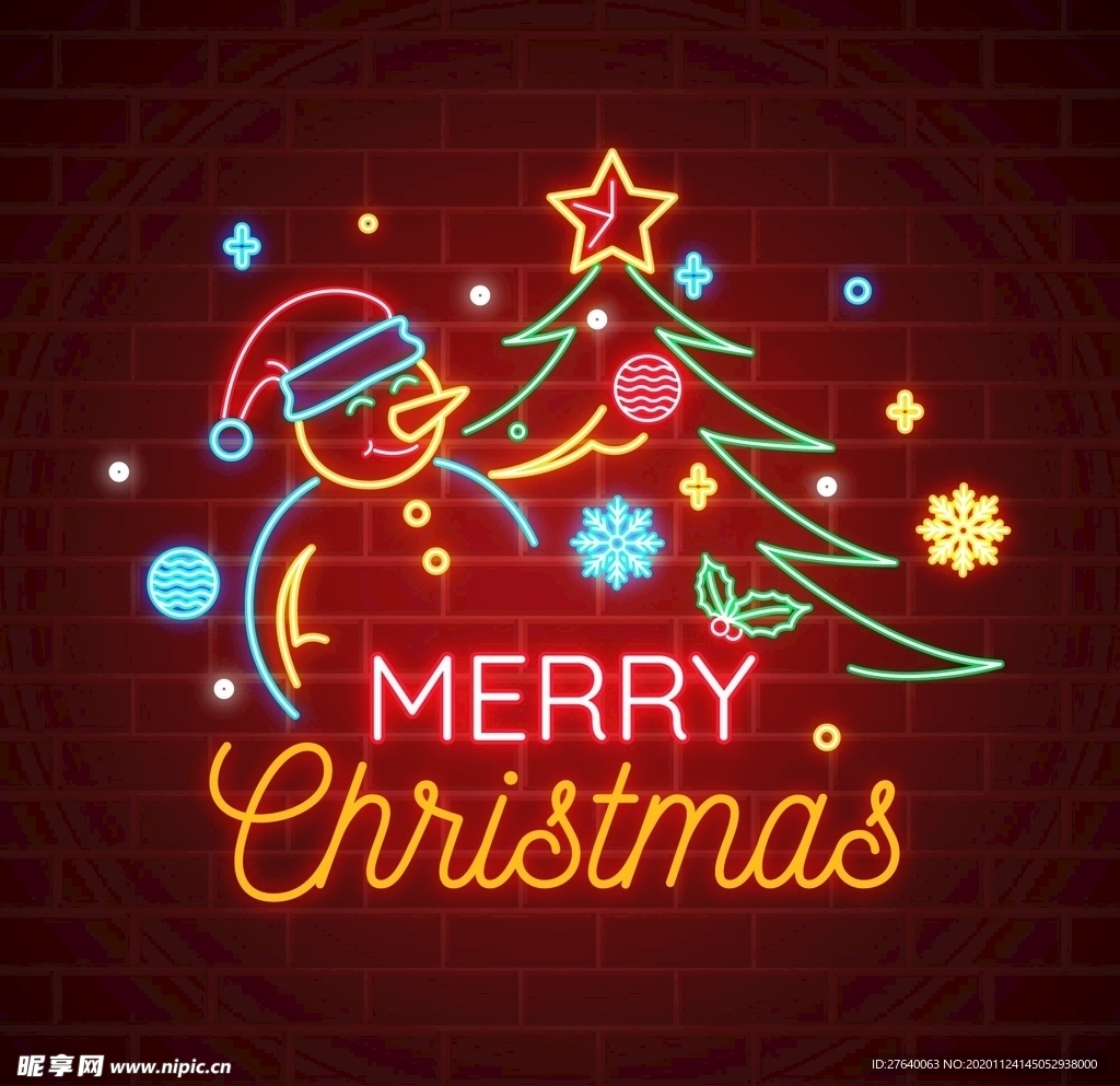 圣诞元素插画图片