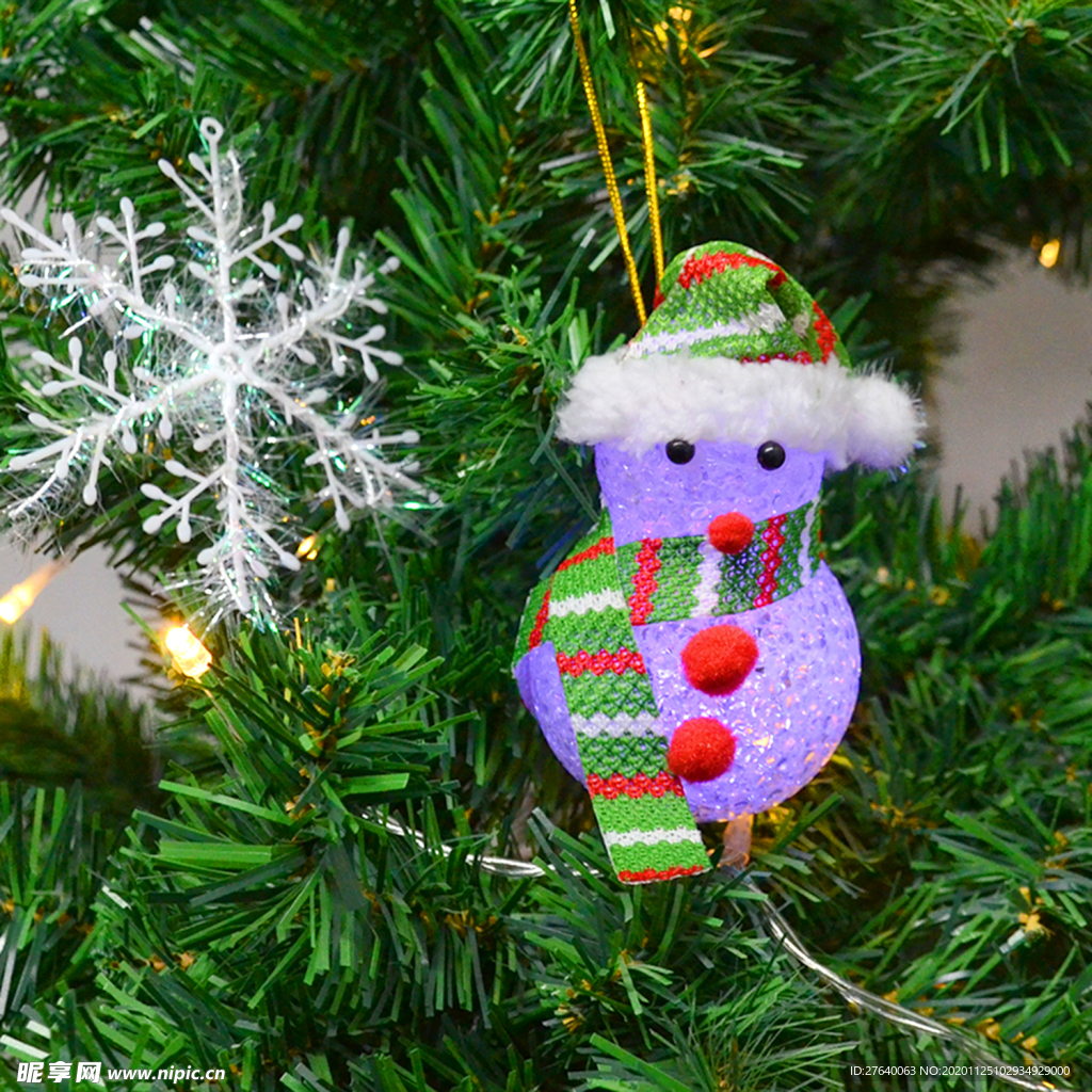圣诞树挂饰 雪人
