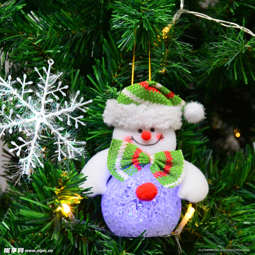 圣诞树挂饰 雪人