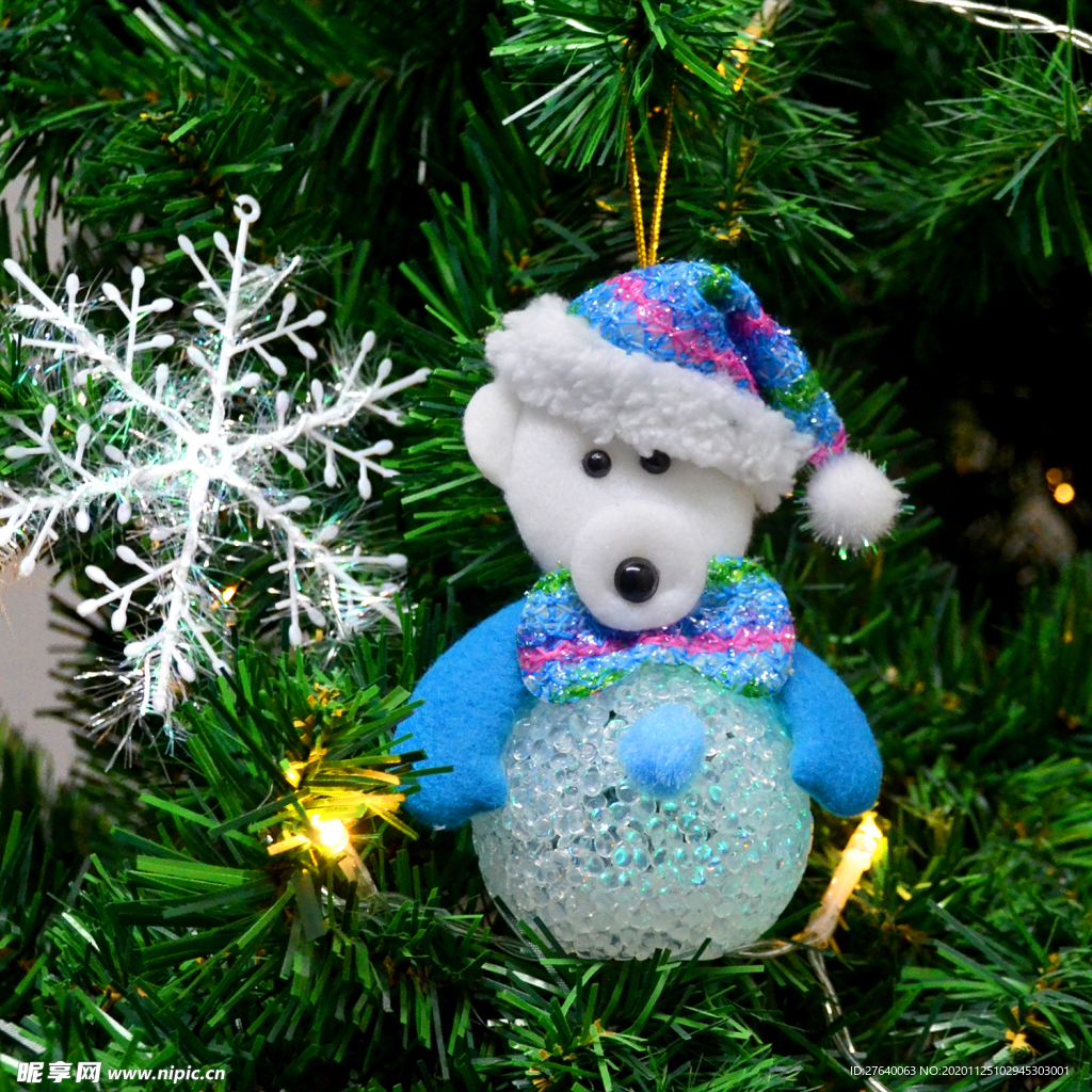 圣诞树挂饰 雪人