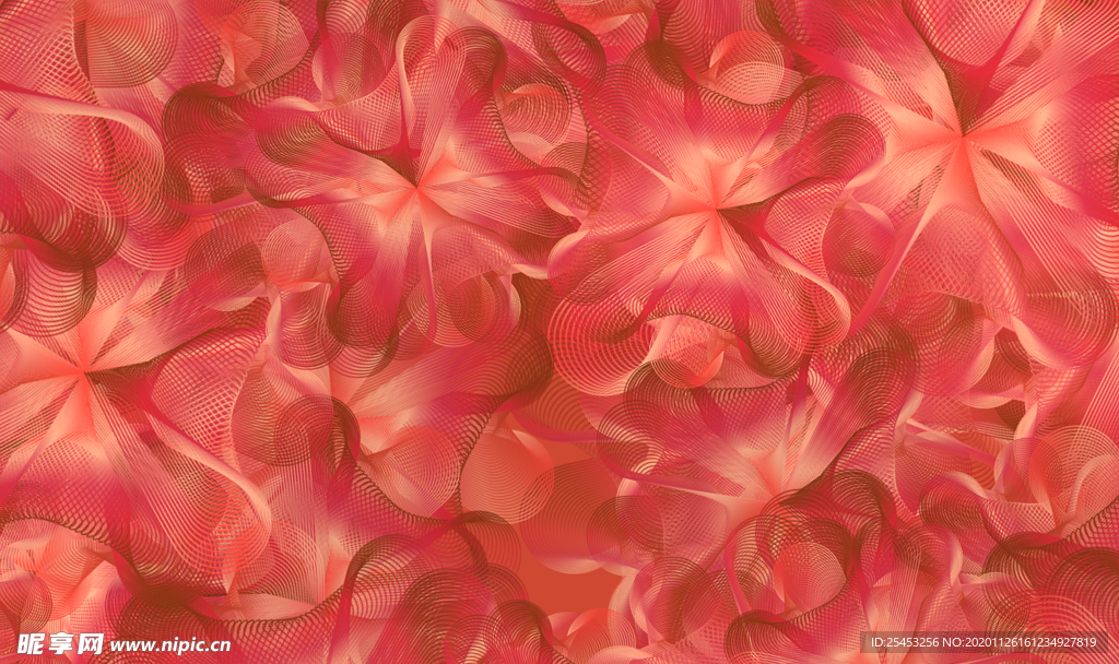 抽象线条 渐变拉花