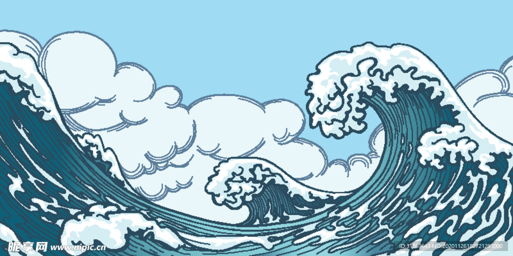 海浪 波浪 波纹