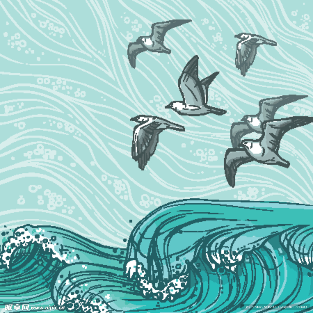 海浪 波浪 波纹