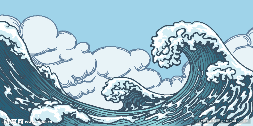 海浪 波浪 波纹