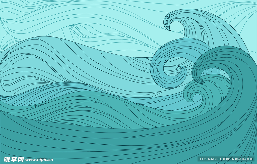 海浪 波浪 波纹