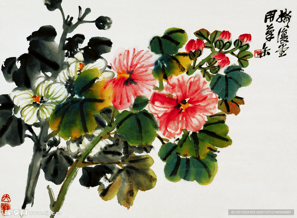 吴昌硕 花卉十二开