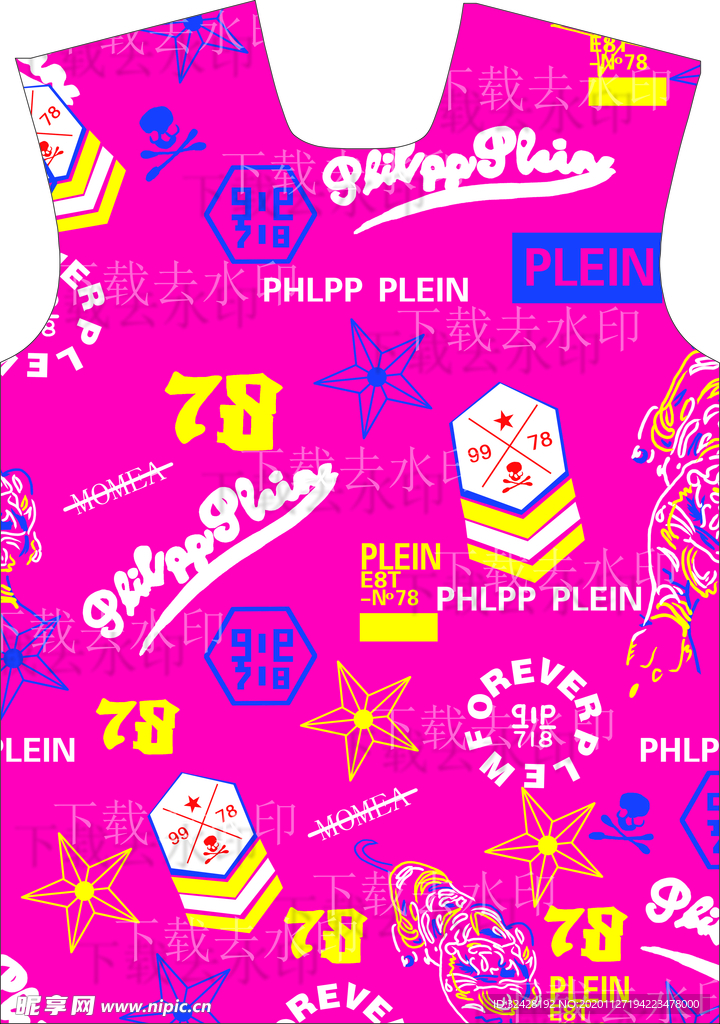 大牌 男装 卡通 印花