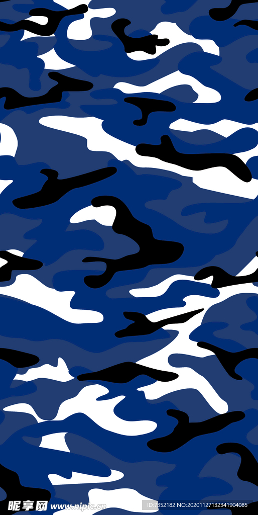 迷彩 蓝色 四方连续 分层