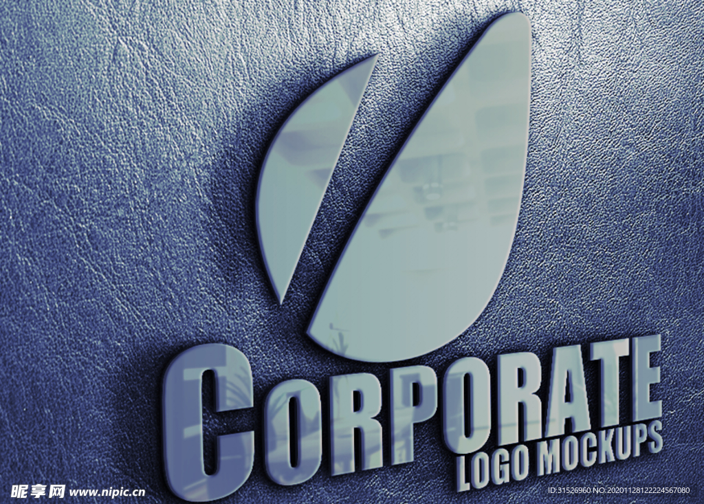 皮质立体LOGO样机
