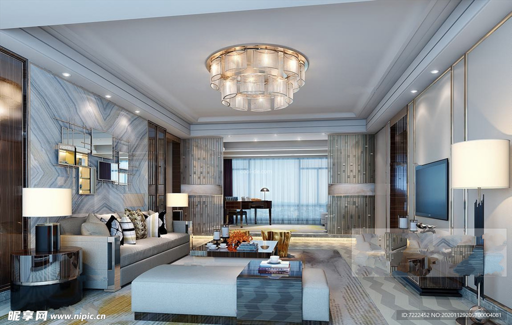 现代奢华客厅