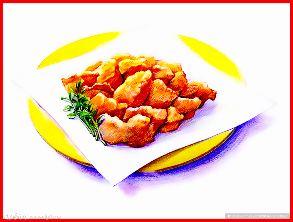 插画 甜品 糕点