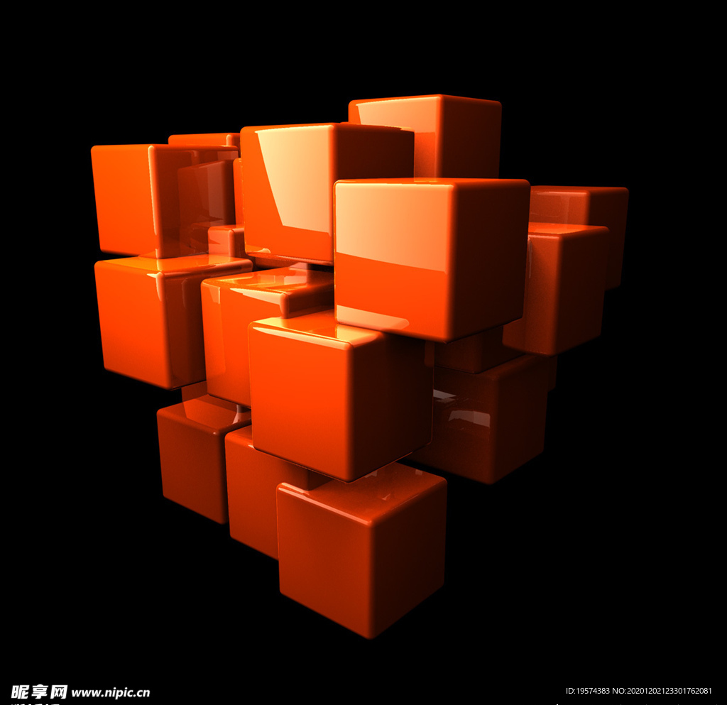 C4D 模型 魔方密室方块