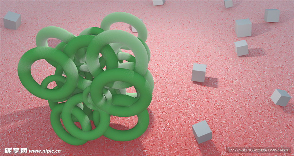 C4D 模型 细胞 血管 结构