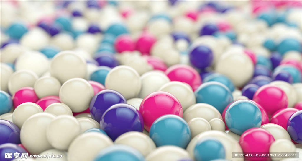 C4D 模型球形地板糖果