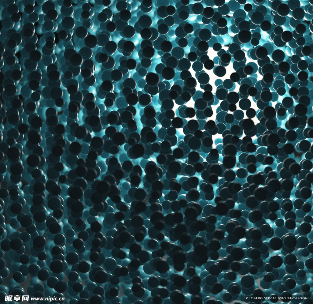 C4D模型 立方球体发光蓝色