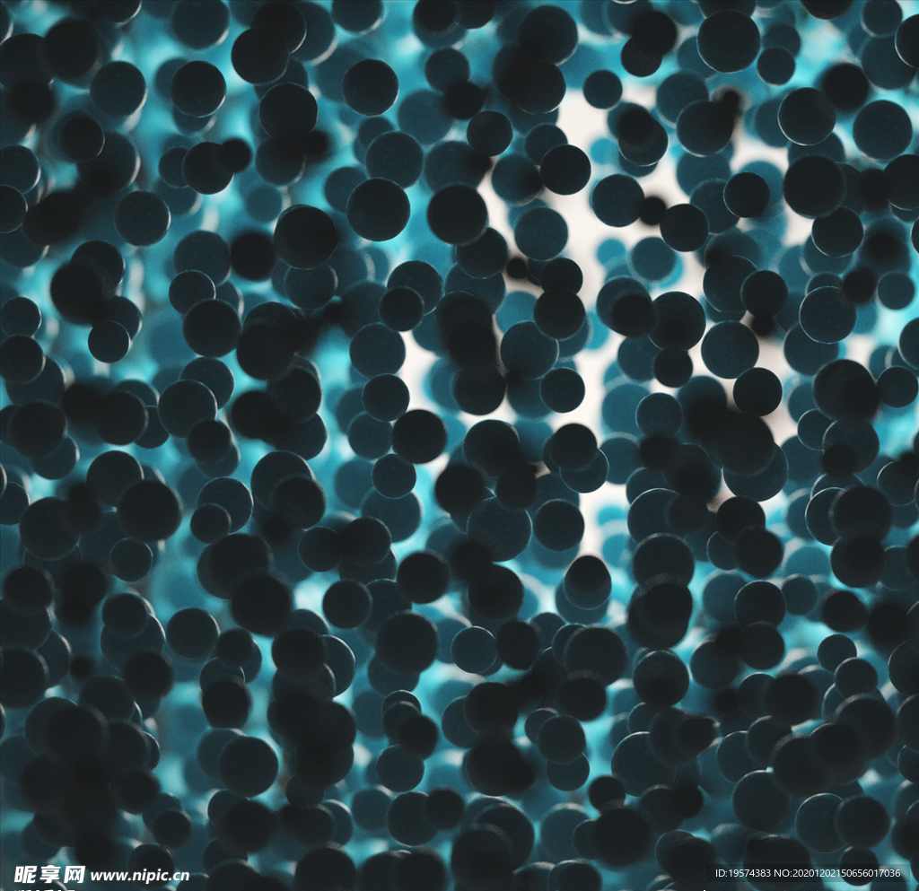 C4D模型 立方球体发光蓝色