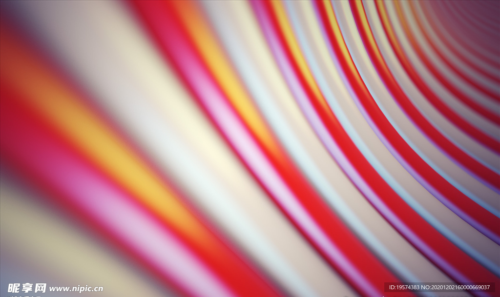 C4D 模型白色橙色线