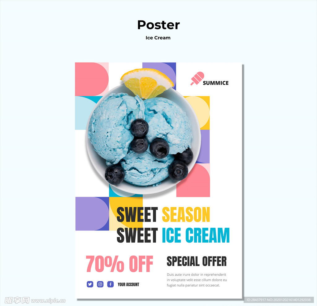 冰淇淋海报