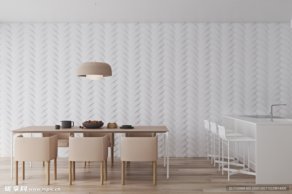 餐厅 墙纸 展示