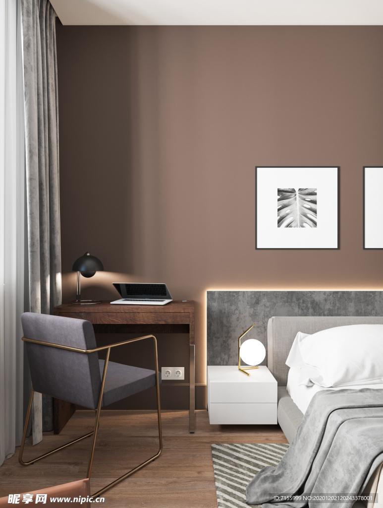 卧室 墙纸 展示