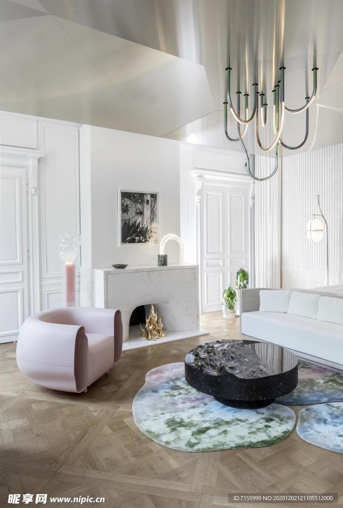 客厅 墙纸 展示