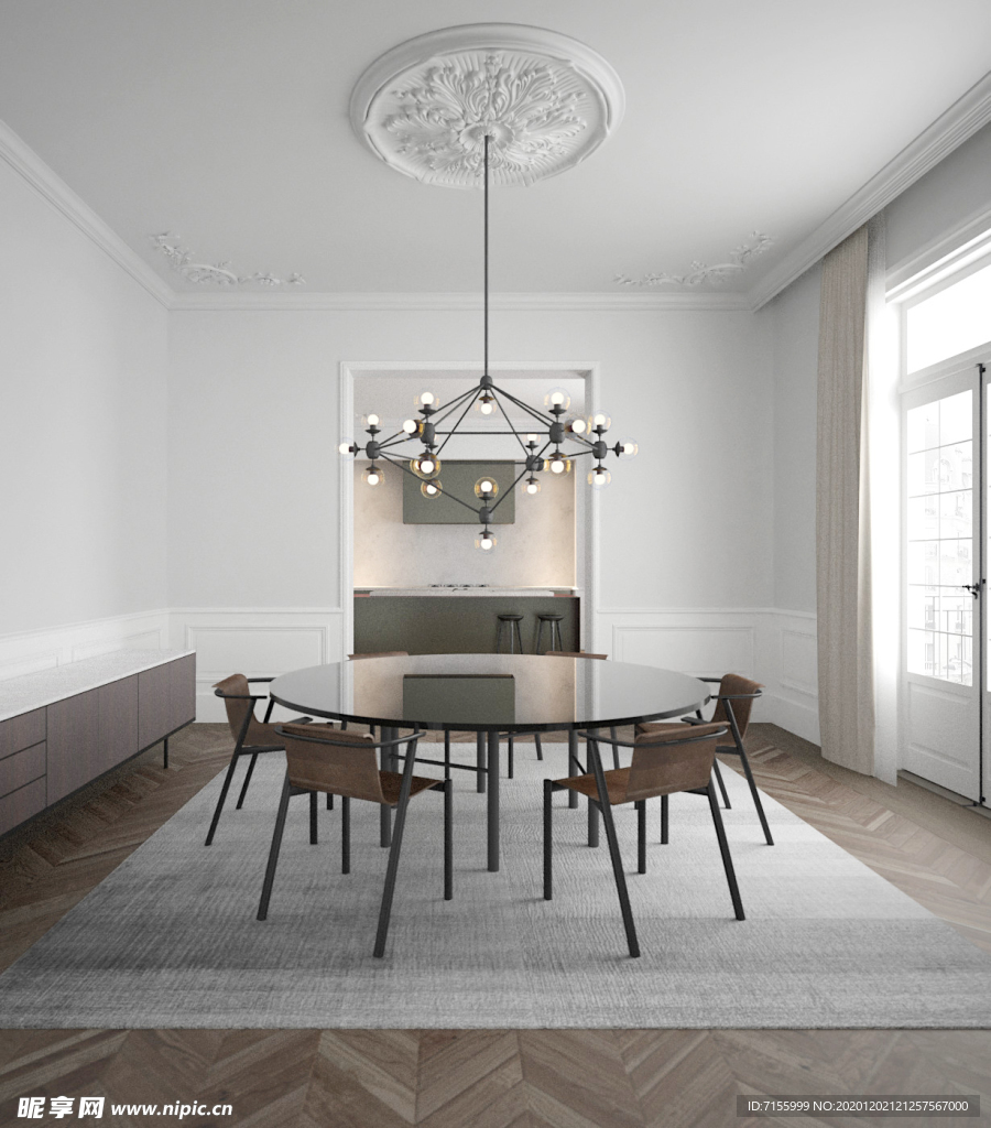 餐厅 墙纸 展示