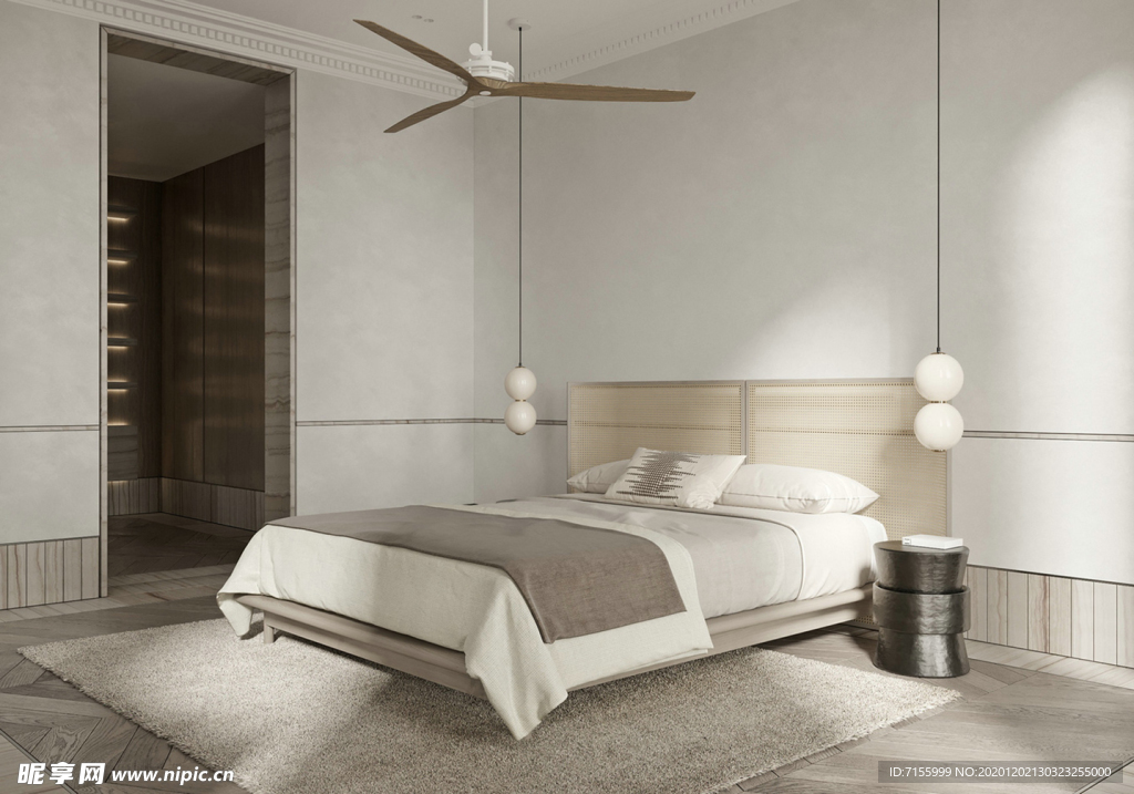 卧室 墙纸 展示