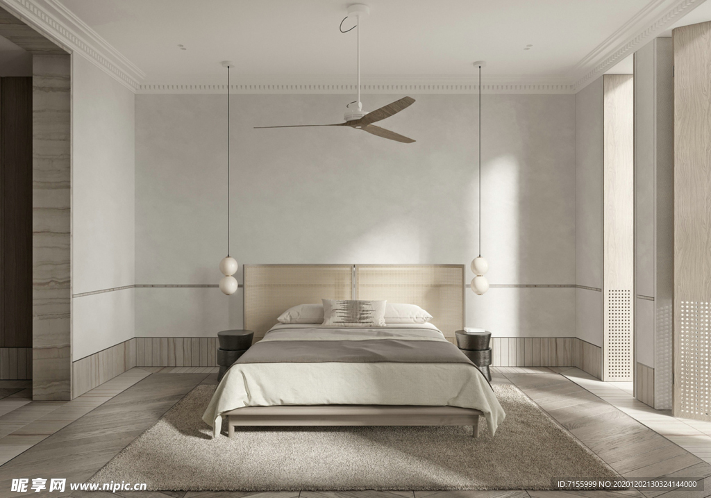 卧室 墙纸 展示