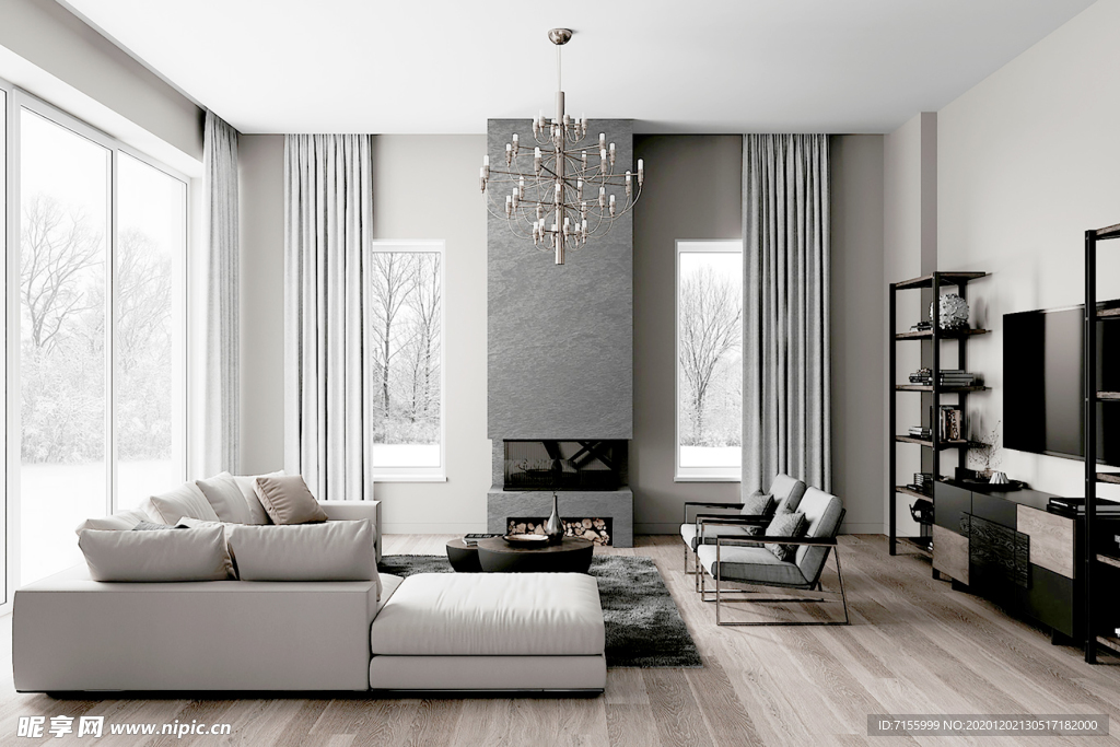 客厅 墙纸 展示