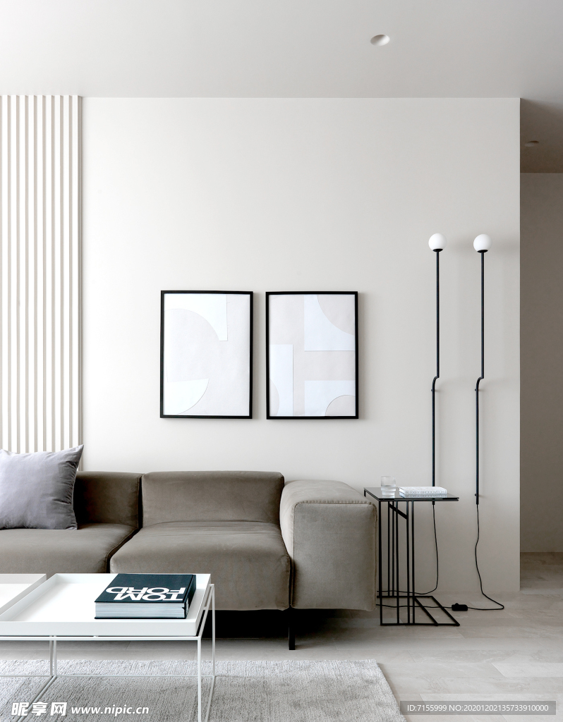 现代客厅沙发背景