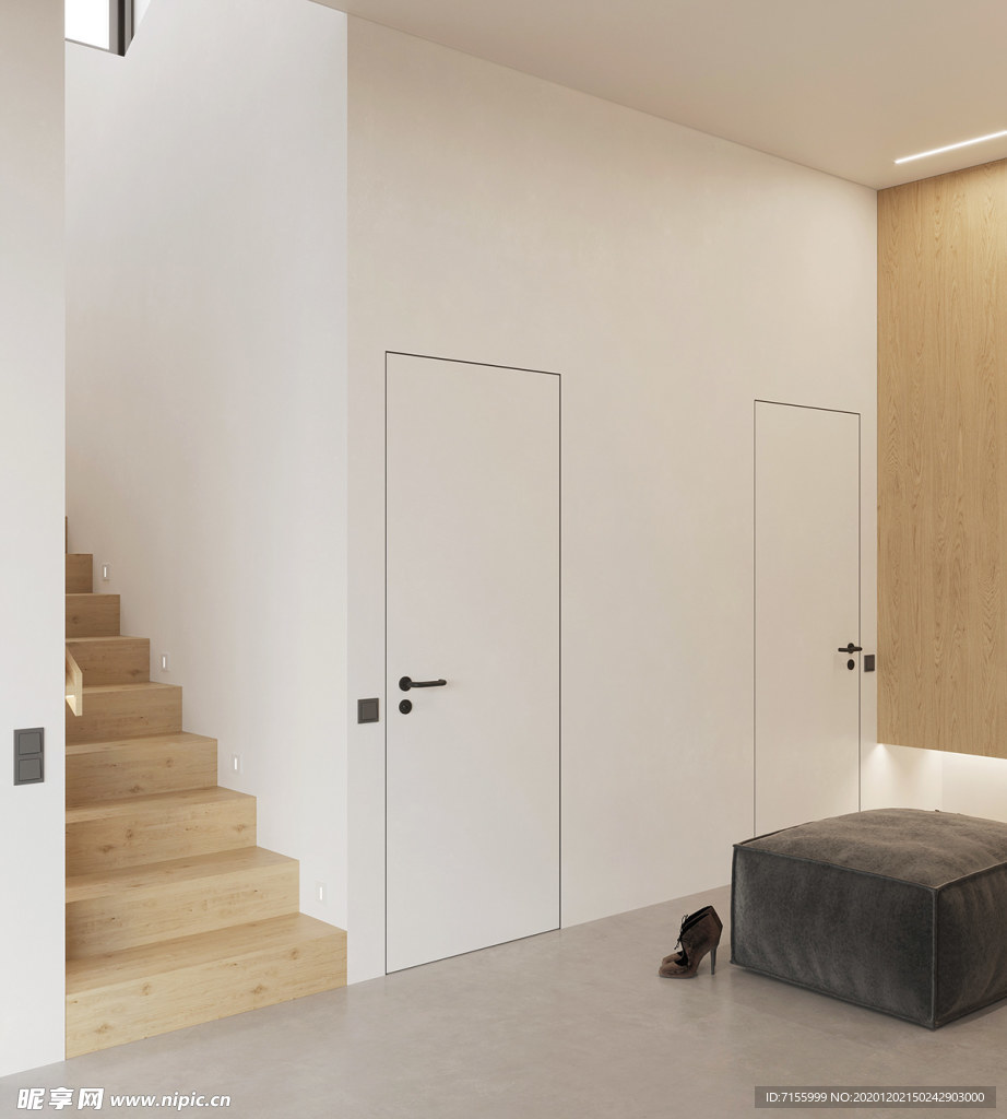 现代楼梯前设计