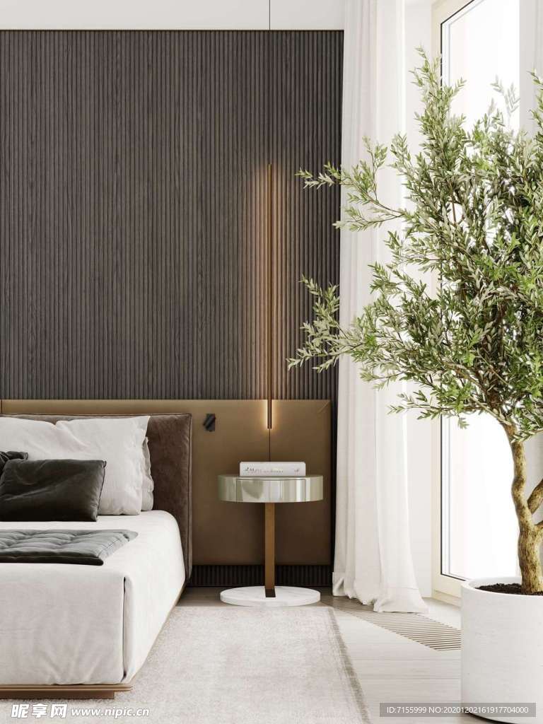 绿色植物的卧室1