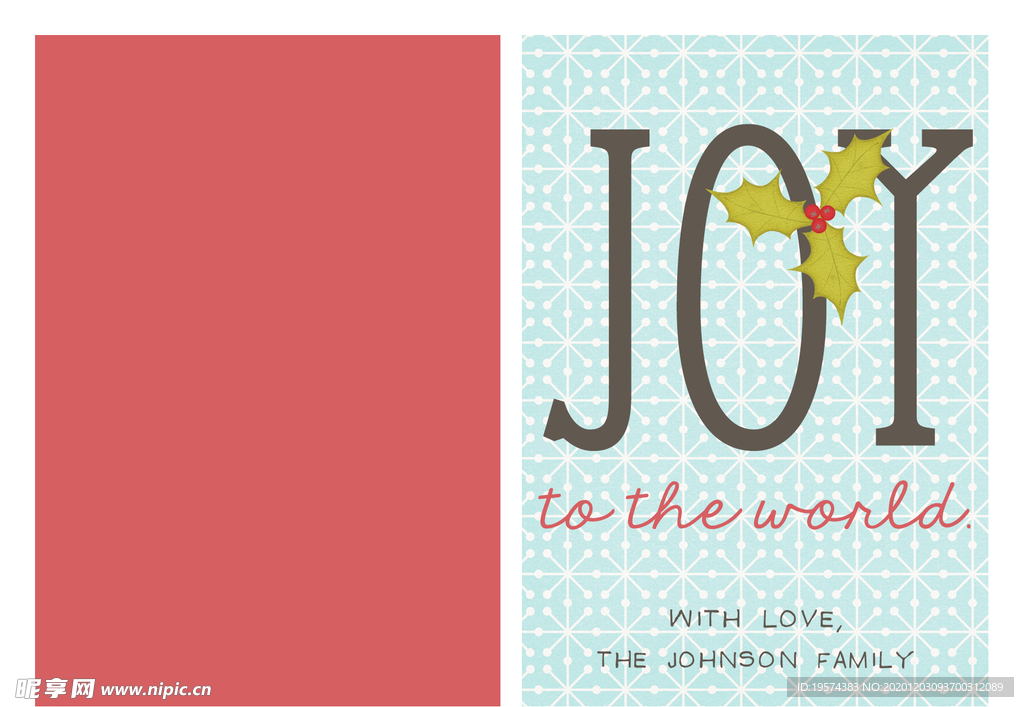 宝宝相册圣诞节节日卡片模板