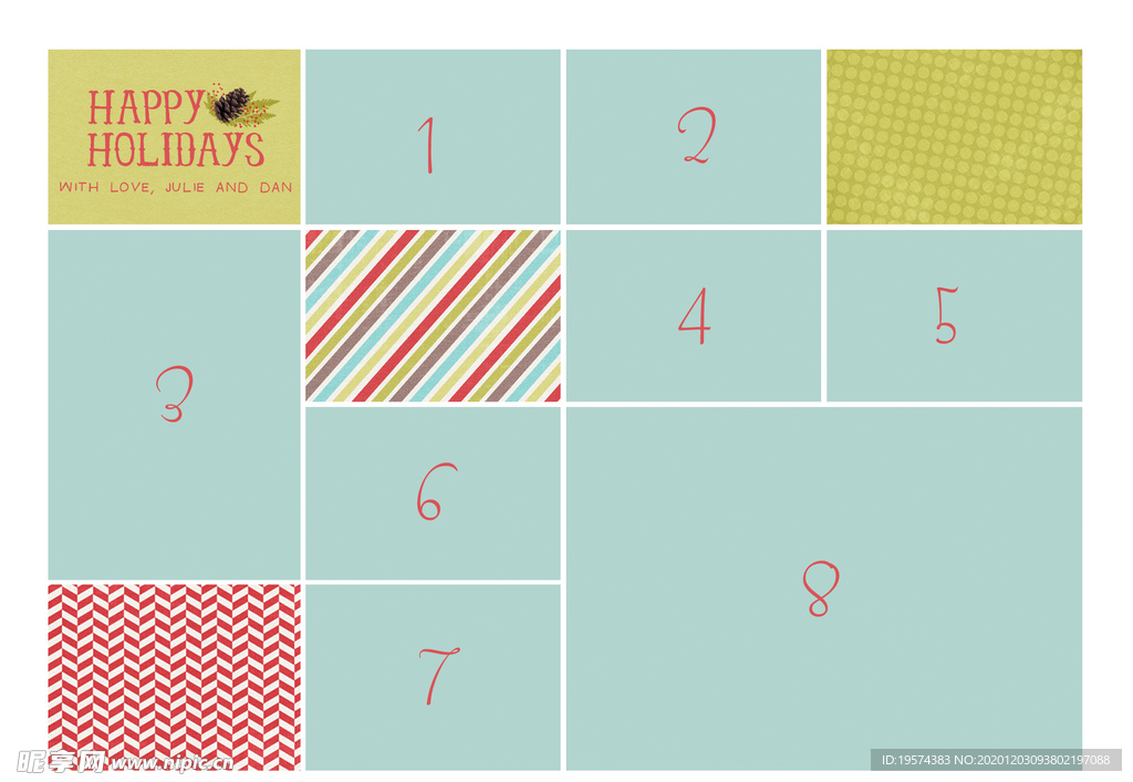 宝宝相册圣诞节节日卡片模板