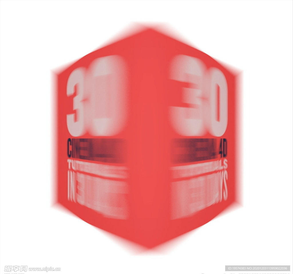 C4D 模型模方方块旋转动画