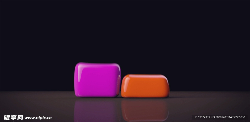 C4D 模型动画弹跳的小球