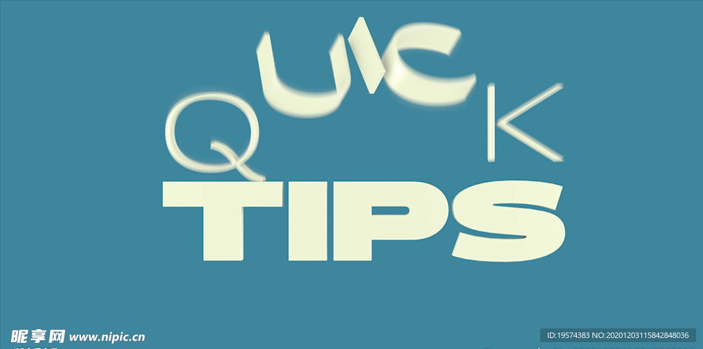 C4D模型动画标题logo演绎