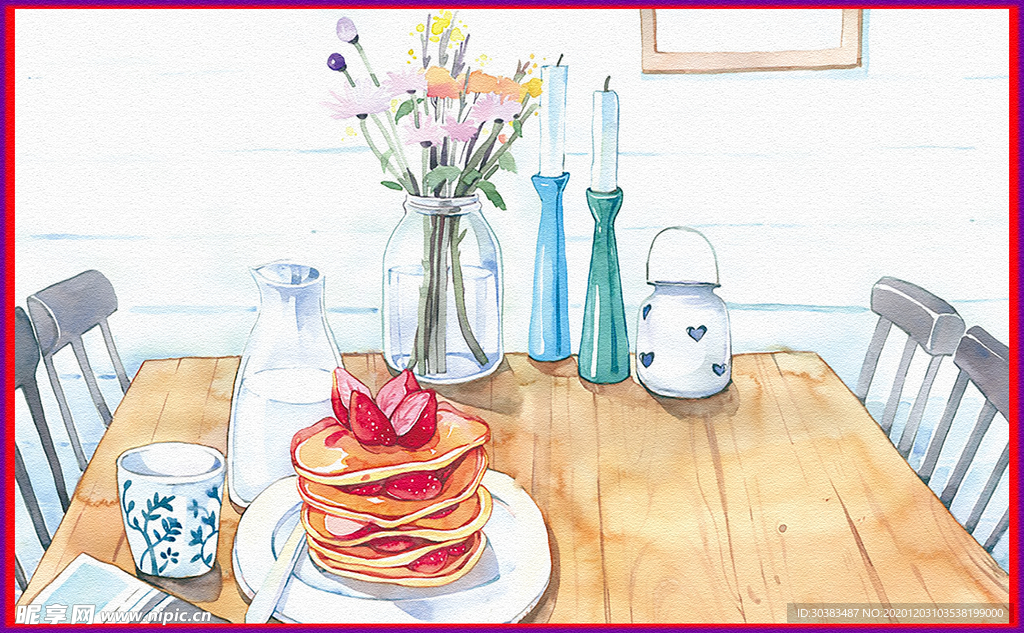 餐桌 手绘
