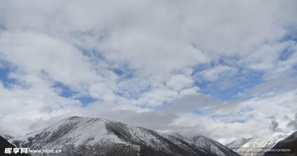 延时雪山风景