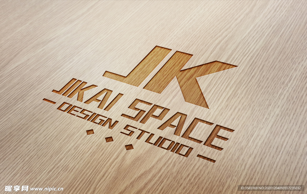 LOGO木刻效果贴图样机