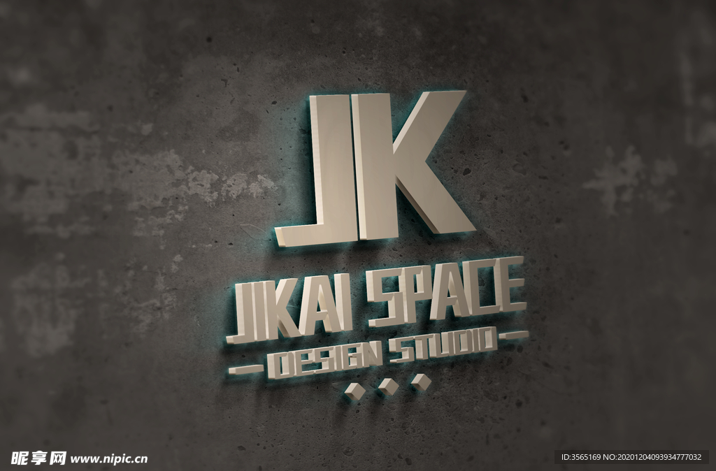 LOGO墙面立体贴图样机