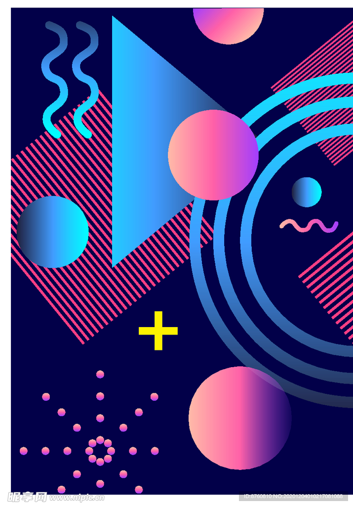 点线面渐变背景