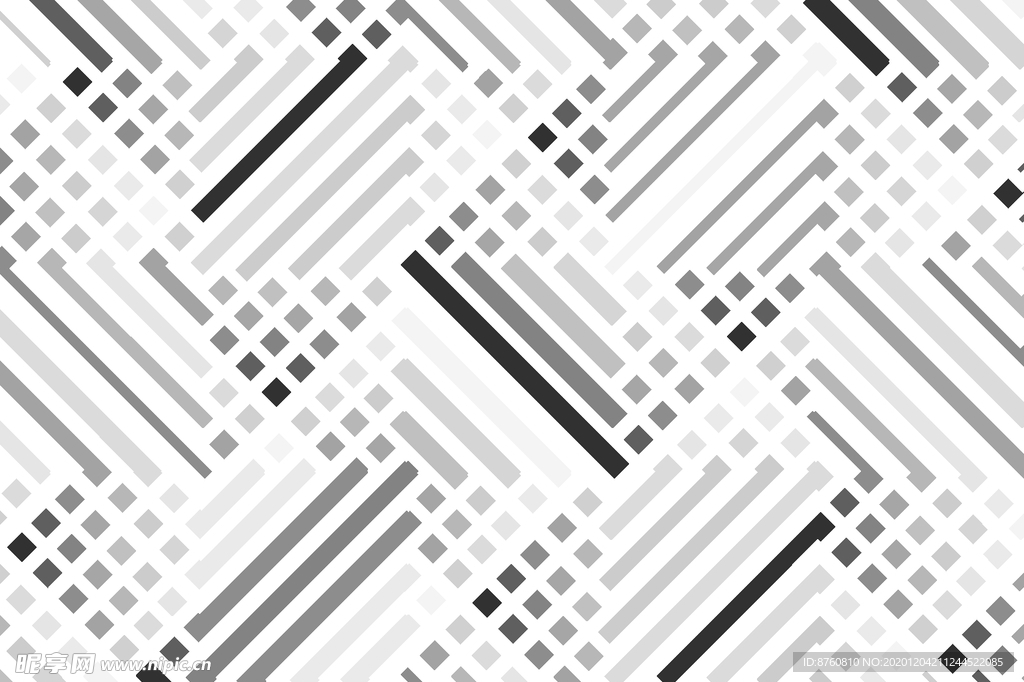 黑白灰四方连续背景
