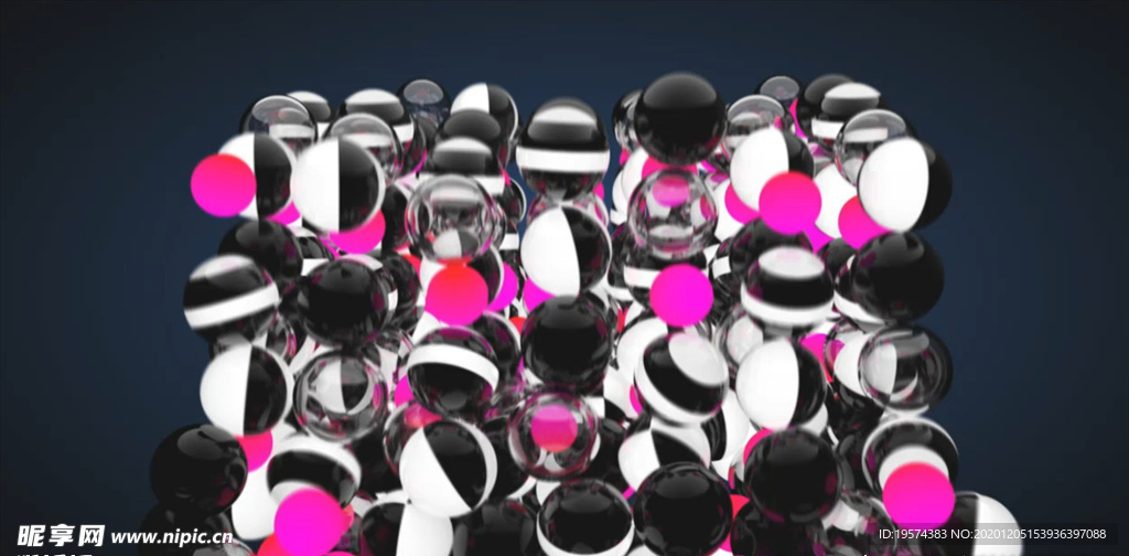 C4D 模型动画落地的玻璃珠子