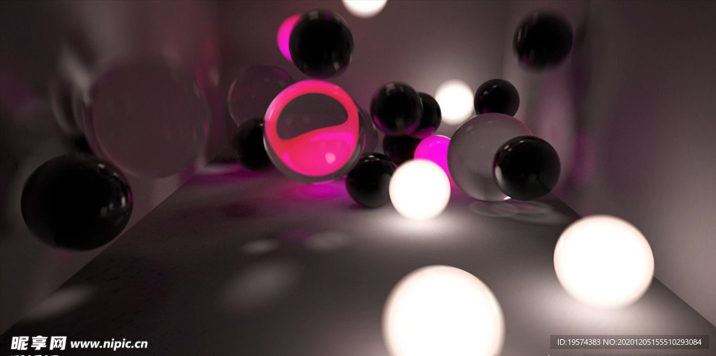 C4D 模型 房间掉落的珠子