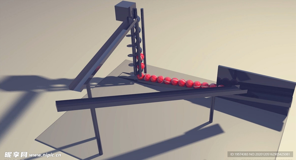 C4D 模型液压机器运输机